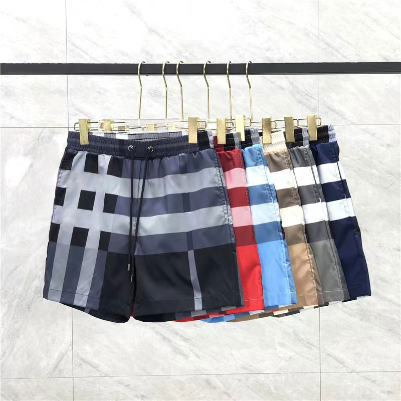 

Men' Designer Shorts High Street Shorts Luxury Plaid Casual Swimwear Beach Shorts Reflective Webbing Men Women Summer Running Sweatpants Hip Hop Street Men