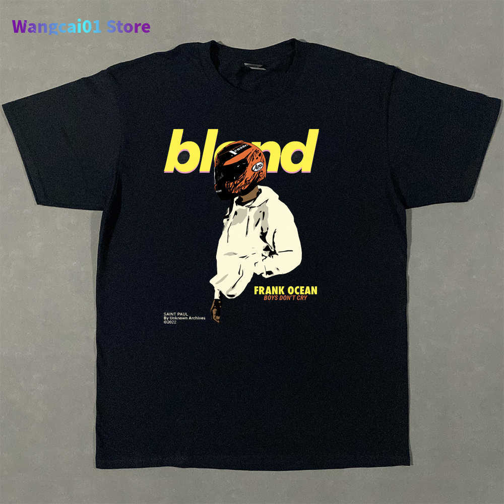 

Men' T-Shirts Frank Vintage T-shirt Blond Hip Hop Pop Music Singer R B Cotton Men T shirt New Tee Tshirt Womens Tops 0228H23, White