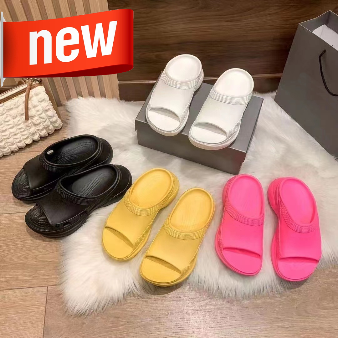 2023 paris slippers pool croc slide sandal designer brand platform slippers rubber slip-on fashion lightweight sandal summer outdoor beach slider si