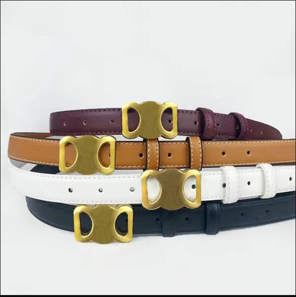 

Fashion Smooth Buckle Belt Retro Design Thin Waist Belts for Men Womens Width 2.5CM Genuine Cowhide 3 Color Optional High Quality 4 color