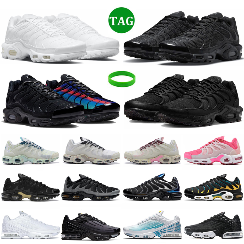 

2023 TOP tn terrascape plus 3.0 running shoes for men women mens sneakers TN Laser Blue triple black White Volt Glow Oreo womens sneaker trainer, Sku_31 terrascape 40-46 white