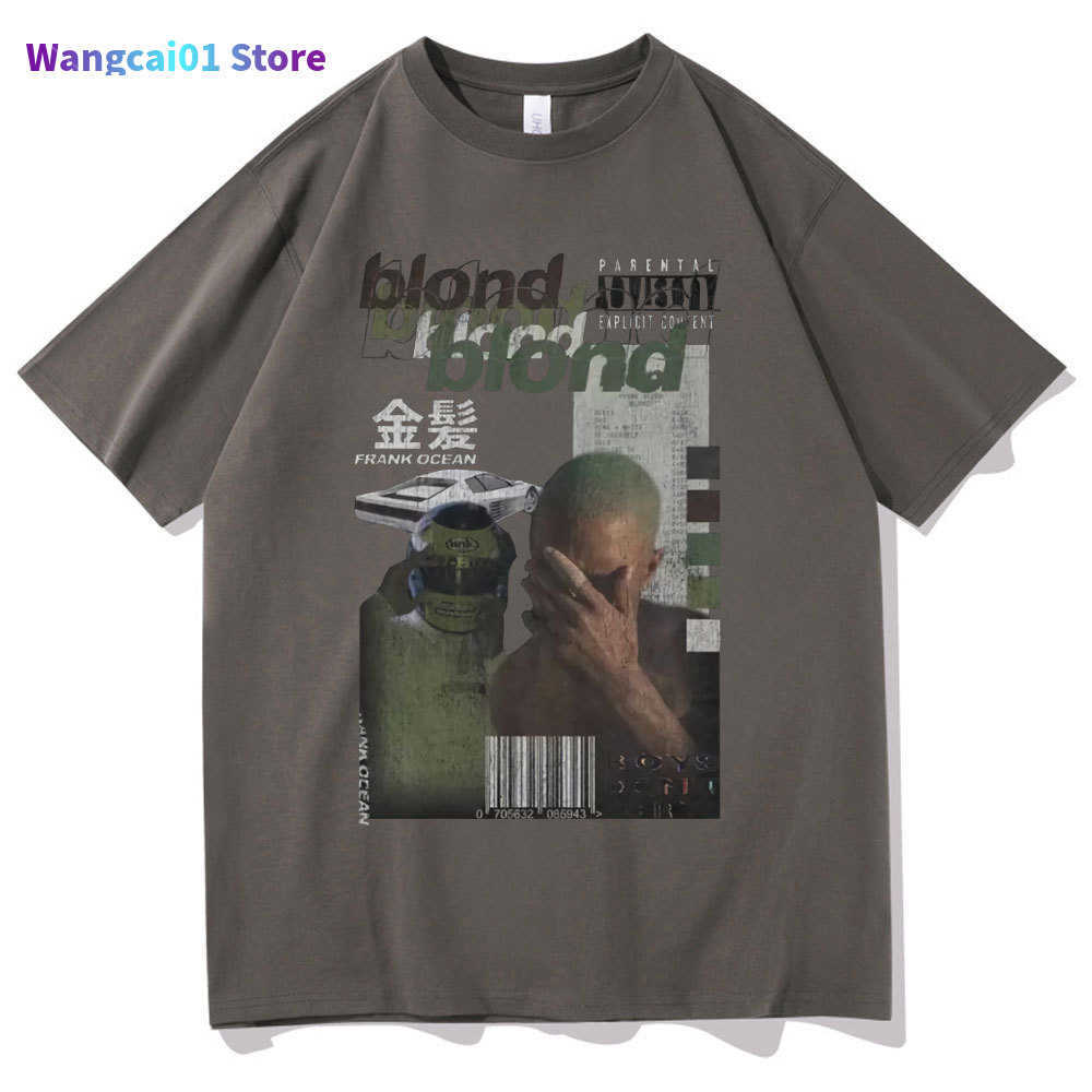 

Men's T-Shirts Blond Frank Ocean Hip Hop Oversized Tshirt Cotton Casual Printing T-shirt Clothing Men Women Summer Fashion Short Seve Tee 0228H23