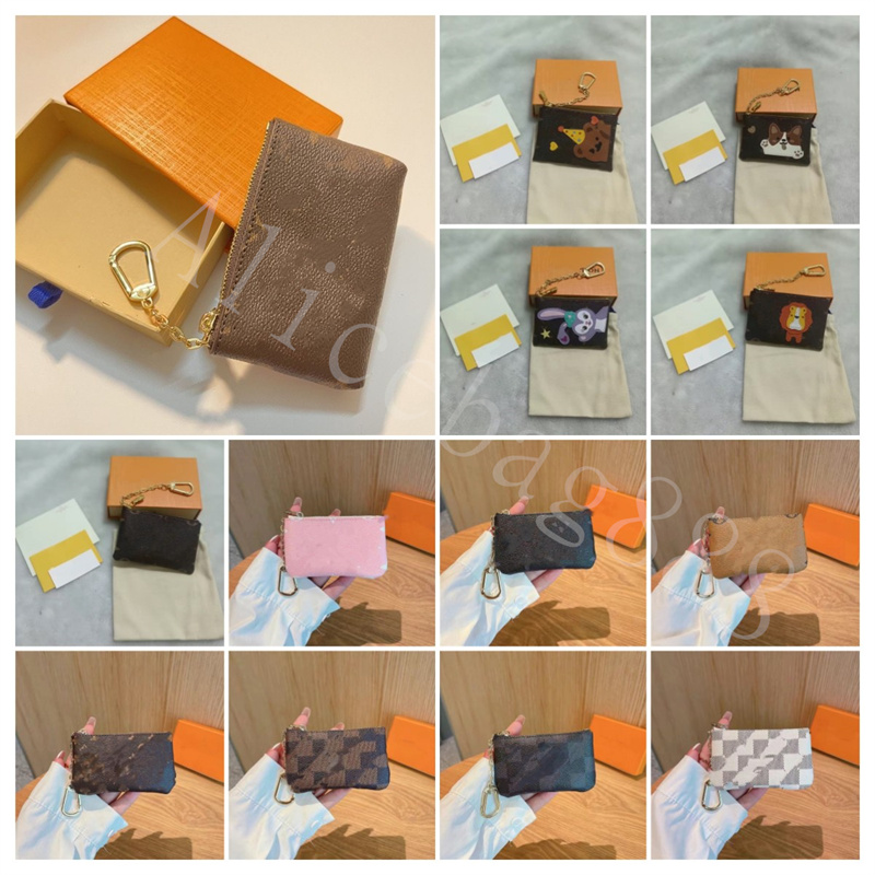 

New Designer Bag V Coin Purses For Women And Men Soft Leather Mini Bags Unisex Chain and Letter & Animals pattern Decoration Luxury Multi Kinds With Box Wallets & Holders, 09