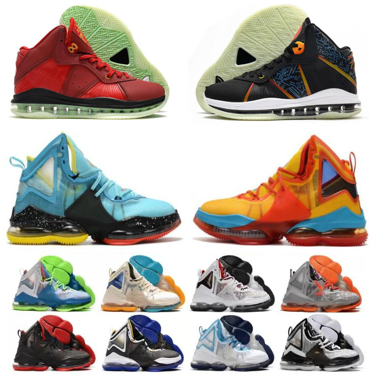 

2023 Mens Basketball shoes Top Quality Lebrons 19s 19 Dutch Blue Uniform Orange Yellow What the Christmas War men trainers athletic sports sneakers Size 36-46, 13