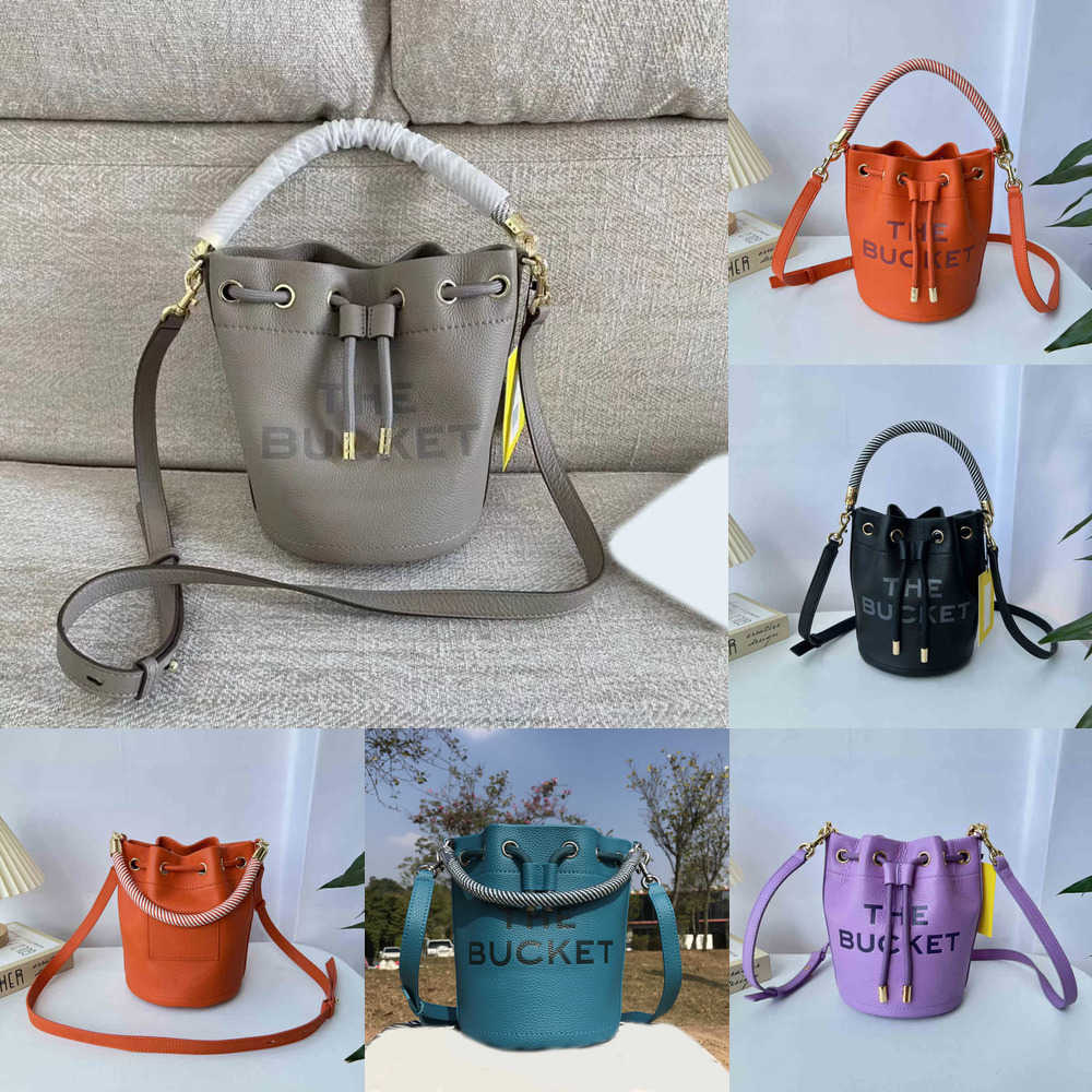 

Designer Bag Marc Bucket Crossbody Bags Womens Genuine Leather Shoulder Handbag Women Fashion All-match Classic Purses 19 19 23cm 221125, Orange