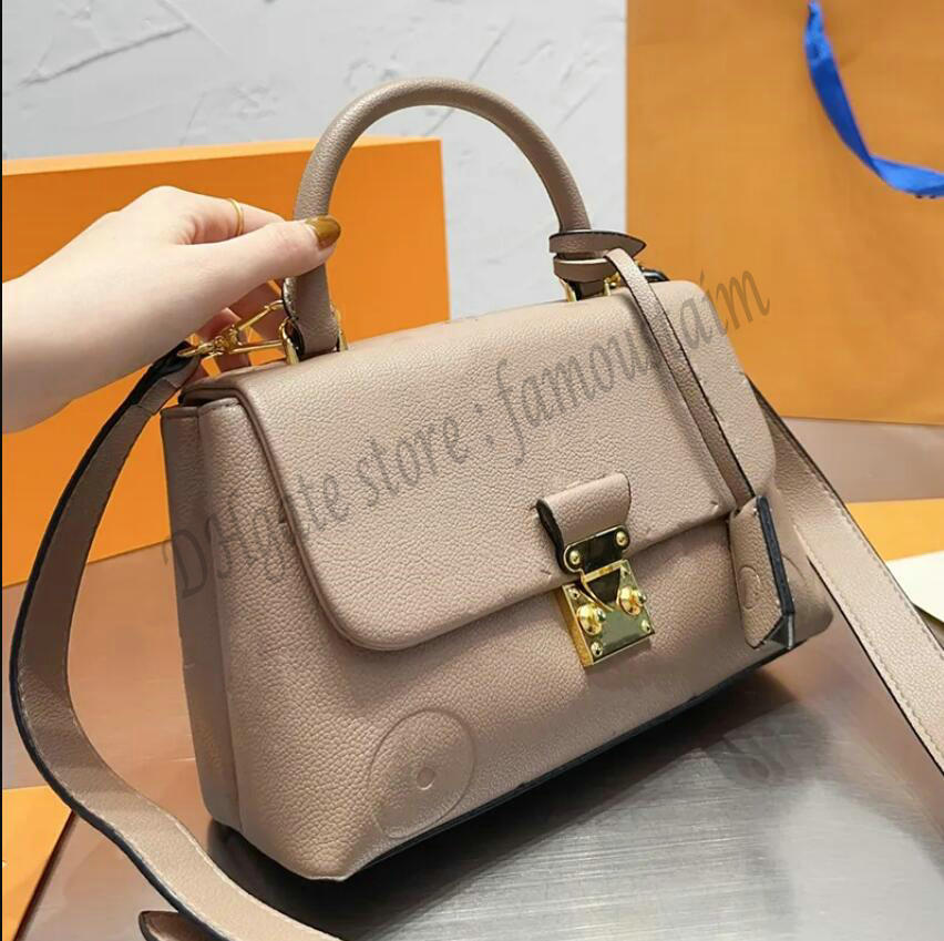 

Designer Women Lvs Madeleiine BB Crossbody Tote Bag France Luxury Brand Nappa Leather Monograms Embossed Shoulder Bags Lady Cross Body Strap Top Handle