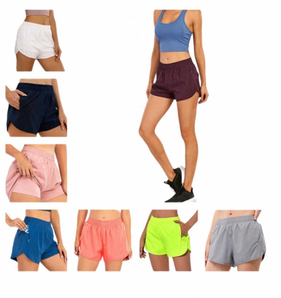 

Summer Yoga Outfits lululemens Womens Comfortable Soft Shorts Loose Casual Breathable Quick Dry Fitness Pants Running ElFashion tide