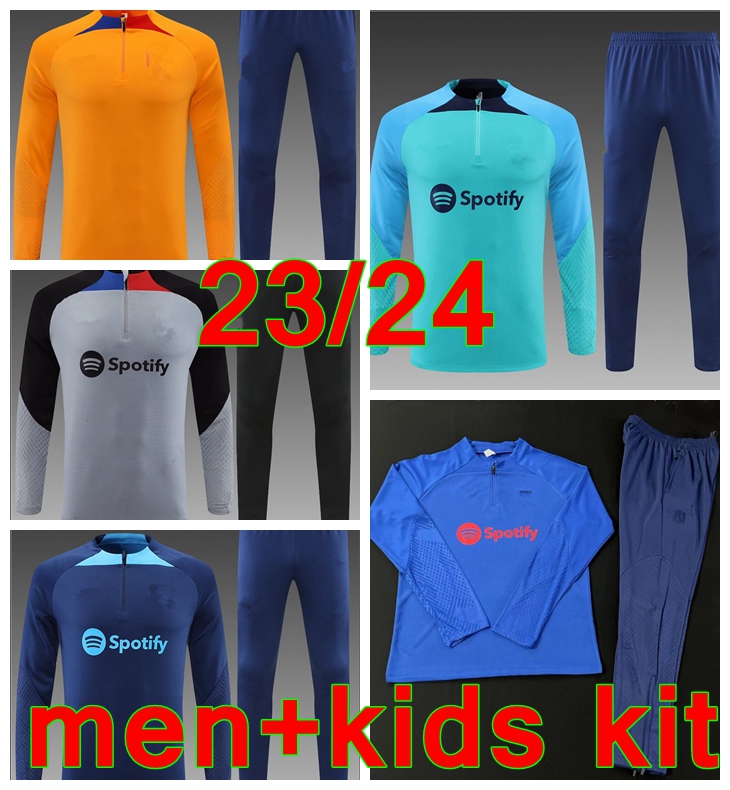 

23 24 ANSU FATI Camisetas de football Barcelona men and kids TRACKSUIT barca SET adult boys GRIEZMANN F. DE JONG TRAINING SUIT jacket chandal futbol survetement, Yellow
