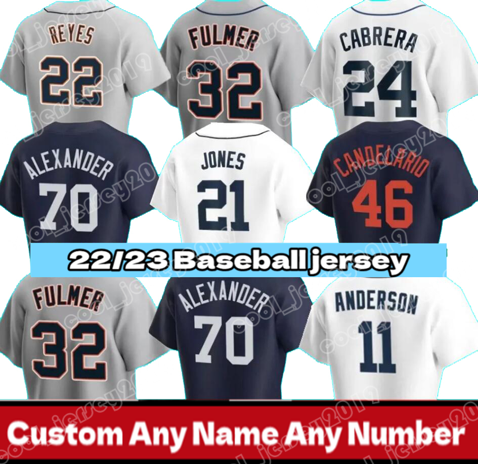 

Detroit 28 Javier BAEZ Miguel Cabrera Baseball Jerseys Kirk Gibson Alan Trammell Jacoby Jones Jeimer Candelario Spencer Torkelson Tucker Barnhart Meadows, Men cool base (lao hu)