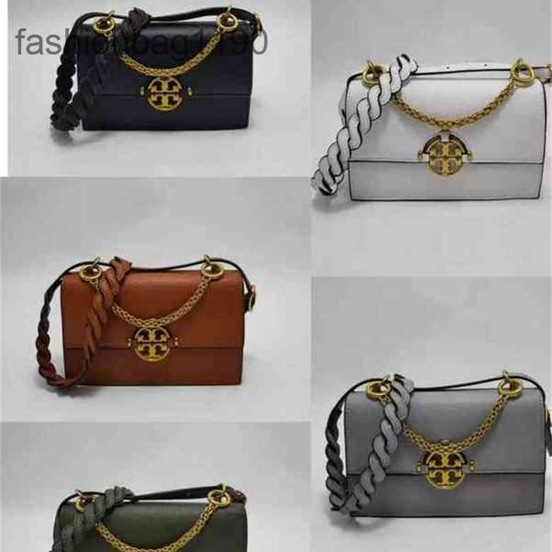 

handbags shouders designer torys bags Solid Color Same Chain Woven Shoulder Strap Single Messenger Handbag VFN4, White