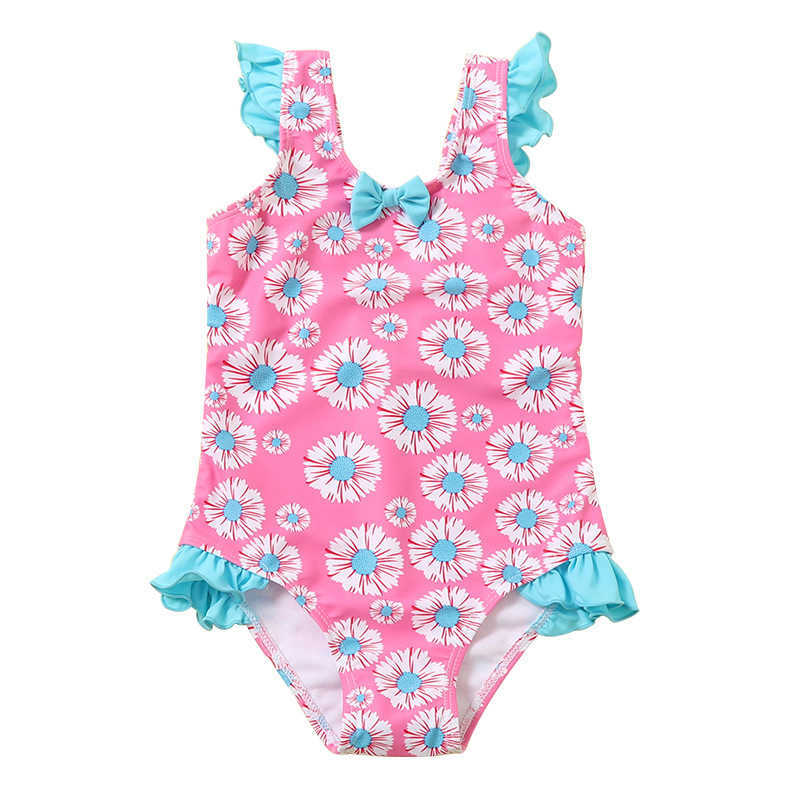 

Two-Pieces Contrast Color Kids Girls One Piece Swimwear Patchwork Ruffle Baby Monokini Children Swimsuits Beachwear Girl Bathing Suit XA019, Xa019-1