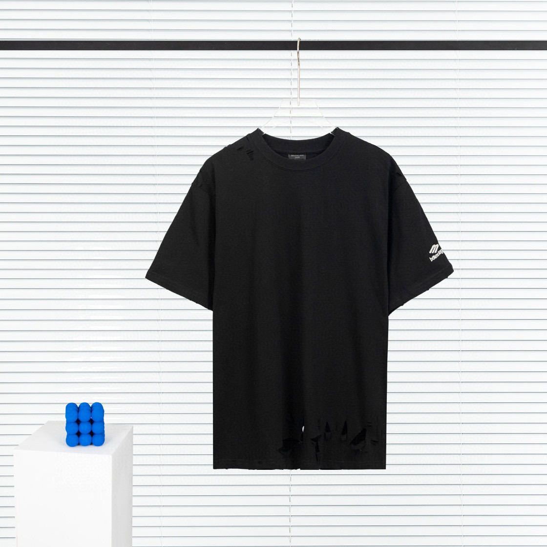 

Men's Plus Tees & Polos Round neck embroidered and printed polar style summer wear with street pure cotton bwgf
