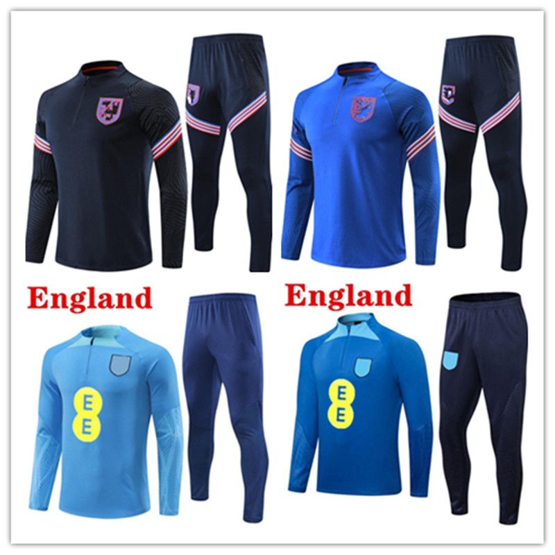 

2022 2023 eNGLanDS tracksuit soccer jersey training KANE STERLING RASHFORD SANCHO GREALISH 22 23 mens kids national football tracksuits kit survetement 666, Black