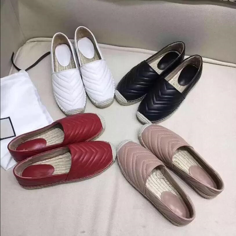

100% leather designers luxury Dress Shoes loafers women's casual laid-back classic soles comfortable trainers Super Fisherman fashion set of mouth with flat size 35-42, White