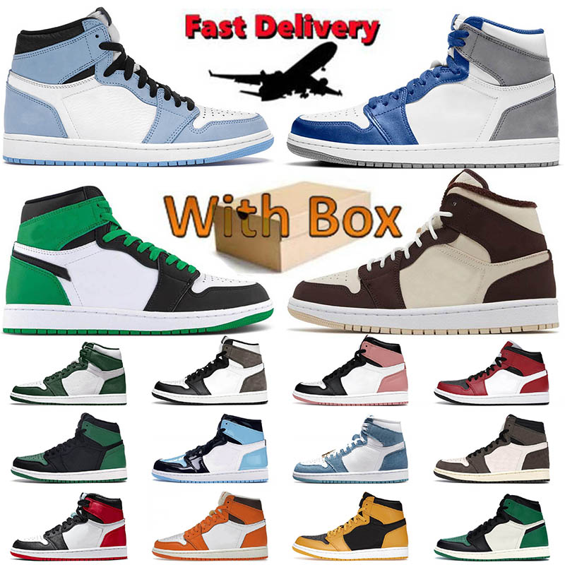 High Tops 1 1s Basketball Shoes For Womens Mens Brown Basalt Oatmeal Lucky Green Stealth True Blue Starfish OG Lost Found Denim Hyper Royal Retro Sn