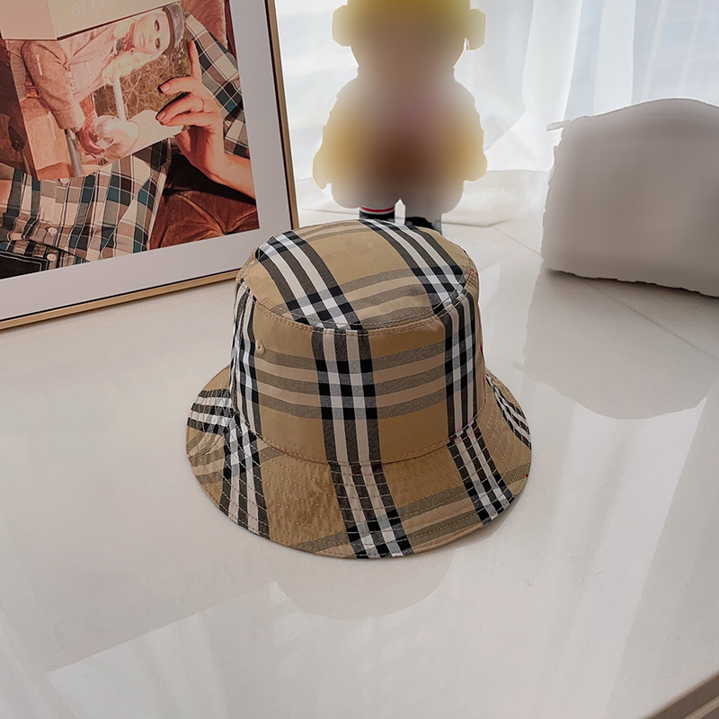 

Luxury designer bucket hat men and women bucket hat classic stripe style outdoor travel sunshade social party applicable, Khaki