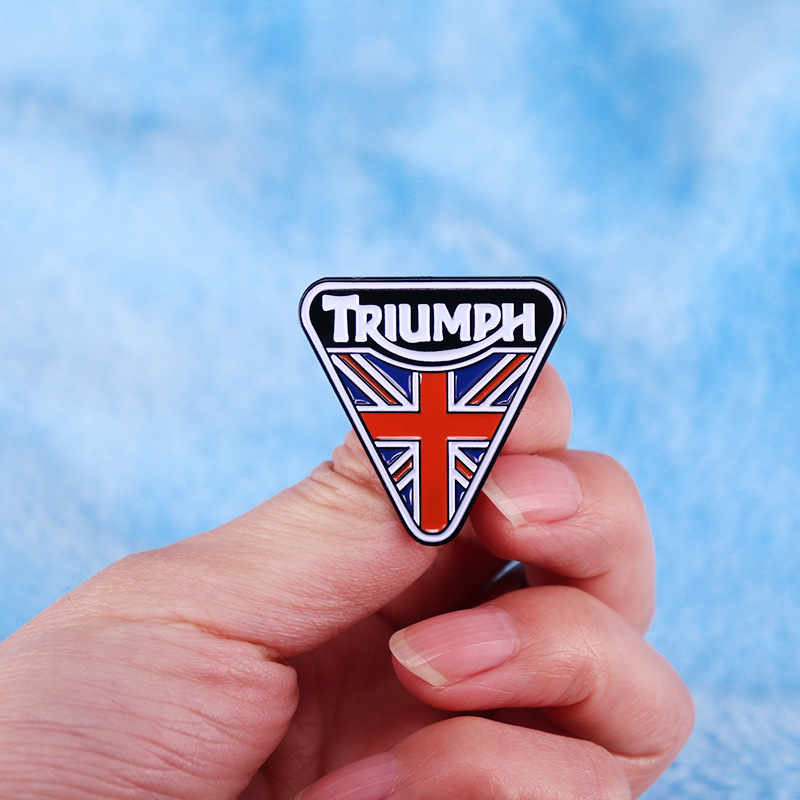 

British Motorcycle brooch Cute Anime Movies Games Hard Enamel Pins Collect Metal Cartoon Brooch Backpack Hat Bag Collar Lapel Badges, As picture