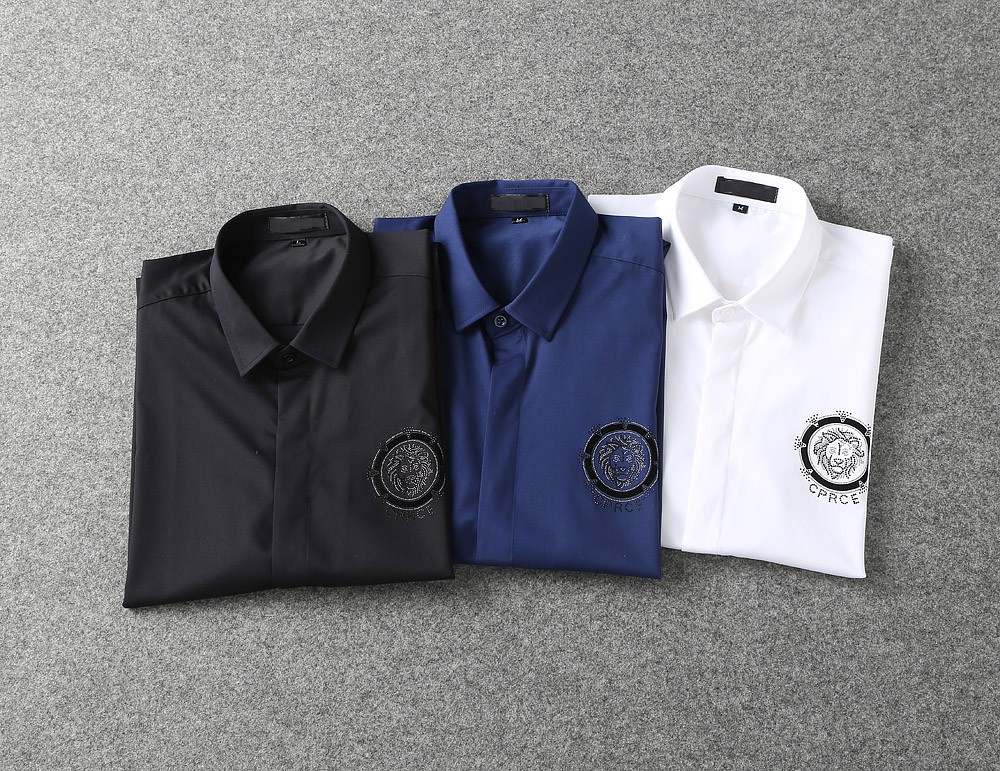 2021 luxury designer fashion men's shirts long sleeve business casual brand spring slim shirt M-3XL#0226-image-736718936