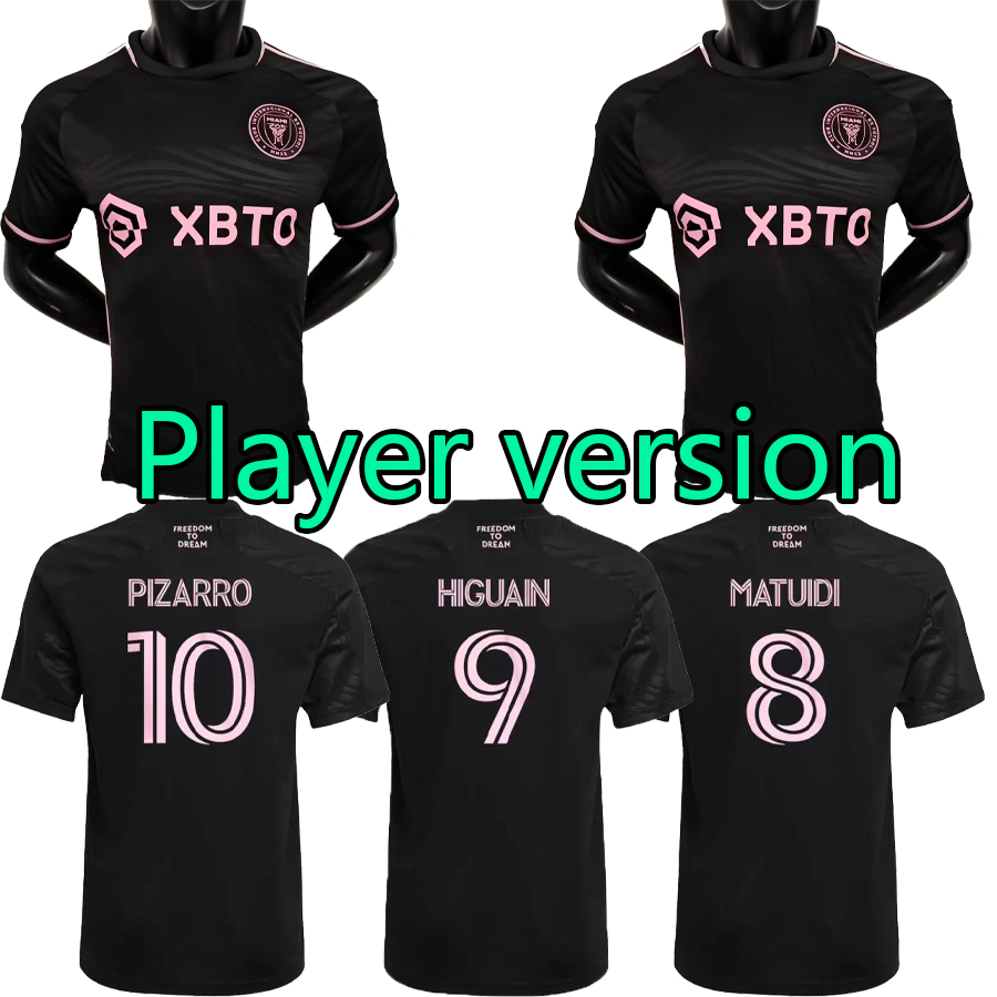 

player version 2024 Miami CF Soccer Jerseys adult Inter Matuidi HIGUAIN CAMPANA YEDLIN BECKHAM MLS 23 24 football men shirt, Black