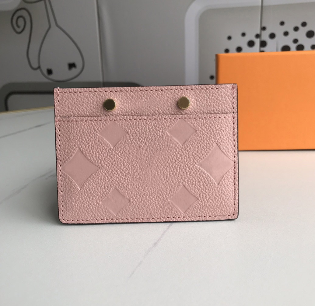 

Fashion designer card holder luxury Empreinte wallet ladies purse Highs quality embossed flower letter coin purses men women wallets Original box dust bag, 69174#embossed monogrames