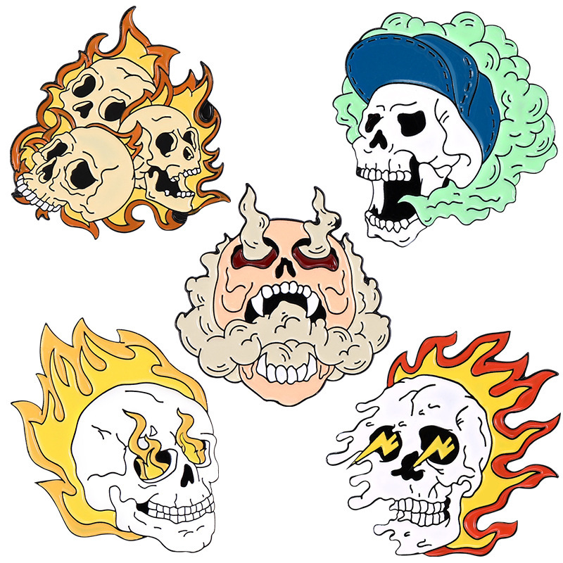 

Brooches Pin for Women Men Punk Style Skull Vintage Fashion Enamel Crafts Art Coat Shirt Sweater Jewelry Metal Bag Decor Brooches and Pins for Sale