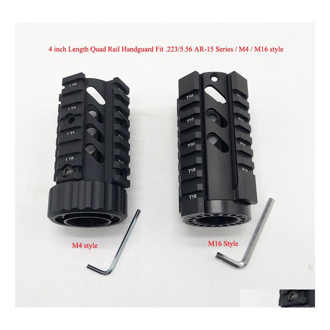 

car dvr Other Auto Parts 2 Kinds Of 4 Inch Length Short Quad Rail Handguard Picatinny Mount System Black Color Anodized Drop Delivery Mobile Dhdh5