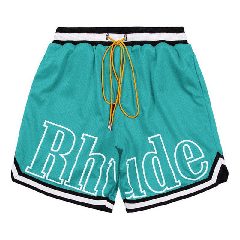 

designer shorts rhude shorts men's Capsule shorts summer beach pants mesh material breathable sweat loose fitness basketball pants mens short size:M-3XL