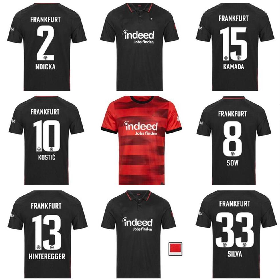

2021 2022 Eintracht Frankfurt Soccer Jerseys DOST KOSTIC PACIENCIA SILVA KOHR NDICKA SOW KAMADA Custom Adult Kids Football Shirt237Y, 21/22