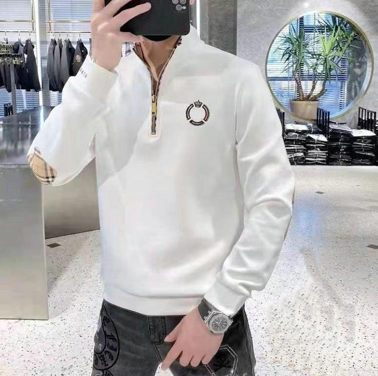 

New Mens Sweatershirt Classic Casual Sweater Men Spring Autumn Clothing Sweaters Men's Top Knitting Shirt Women Outwear Clothes Top Dress C022, White