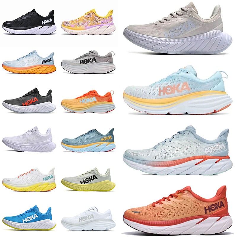 

Top Outdoor Shoes hoka Sneakers blue fog Original hokas summer song Nimbus Cloud Summer Song ice flow Fiesta Blazing Orange floral Women Men Trainers Casual Sports, Clifton 8 (12) floral