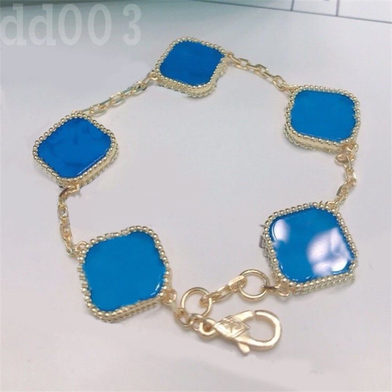 

Elegant four leaf clover charm designer bracelets designer for women vintage VCARD35500 christmas classical luxury jewelry classical clover bracelet ZB002 E23