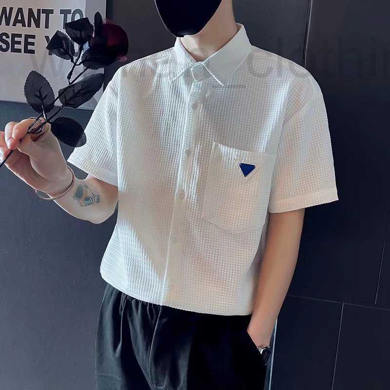 

Men's Casual Shirts Designer 2022 short-sleeved shirt summer DJ1J, White
