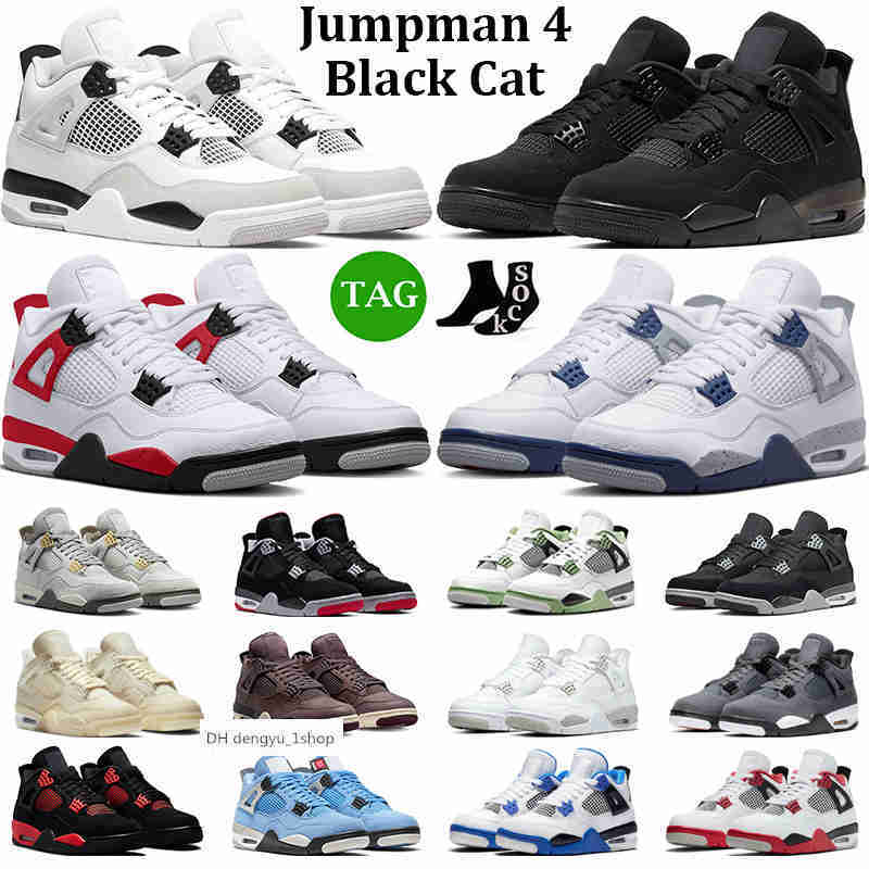 

Jumpman 4 Basketball Shoes Men Women 4s Black Cat Photon Dust Military Black Seafoam Red Thunder Sail Bred University Blue jorden JO OG air shoe, #3