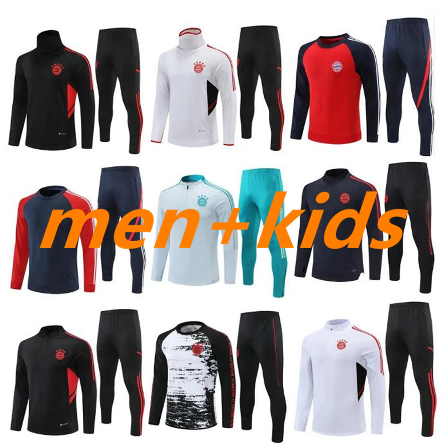 

Bayern Long Sleeve Adult Tracksuit Jacket Soccer Soccer Survitement 21 22 23 SANE soccer jerseys, GNABRY MULLER KIMMICH Vestes de football
