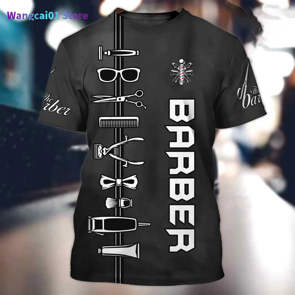 

Men's T-Shirts Barber Life Shirt Summer Men's T-Shirts Short Seve Casual Tops Fashion Graphics 3D Print Ntral Tee Cool T-Shirt Fun Clothes 0228H23, Txm-10408