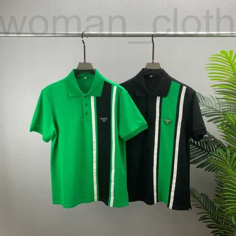 

designer early spring new casual stand-up collar POLO shirt men's fashion sports short-sleeved T-shirt 8772, Black
