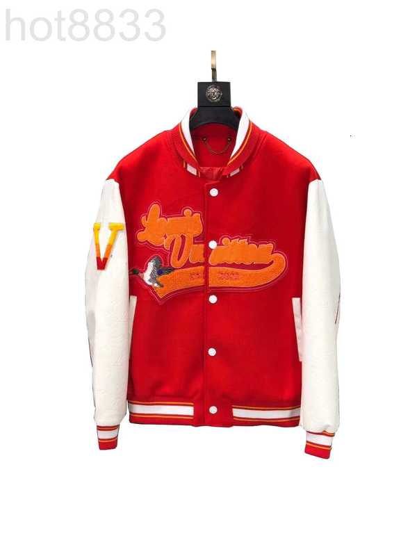 Men's Jackets Designer Mens and Womens Baseball Varsity Autumn Winter Streetwear Fashion Loose Splicing Coat I0IH