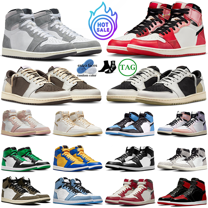 

Jumpman 1 high basketball shoes 1s Reverse Mocha Olive men women sneakers Washed Heritage Pink Lost and Found UNC Sail Shattered Backboard outdoor sports trainers, Item#24