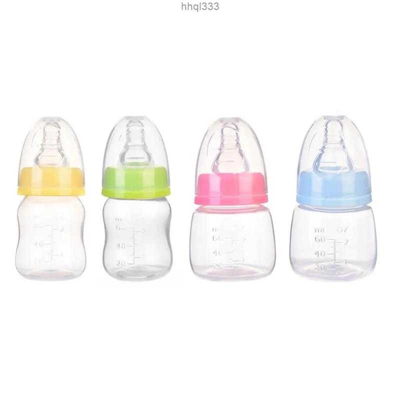 

P9up 60ml Baby Bottle Natural Feel Mini Nursing Pp Bottle Standard Caliber for Newborn Baby Drinking Water Feeding Milk Fruit Juice