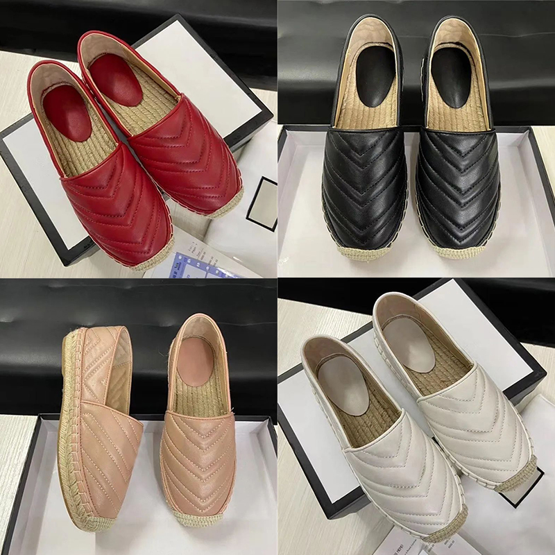 

luxury designer Summer classic Fashion women espadrilles Loafers Fisherman canvas flat shoe Cotton Tweed Grosgrain leather designer shoe