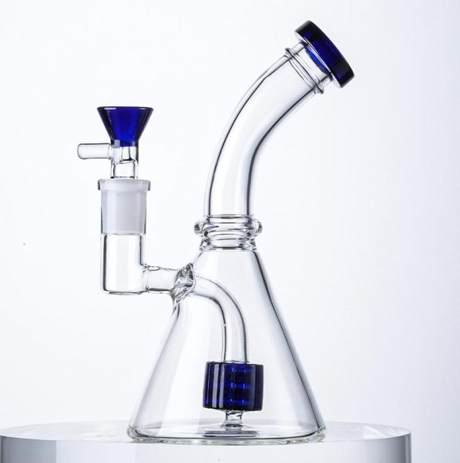 

7 Inch Bongs 14 Female Joint Hookahs Showerhead Perc Beaker Bong Rig Pipes 5mm Thick Water Glass Pipe Oil Dab Rigs With Bowl Bange6694140