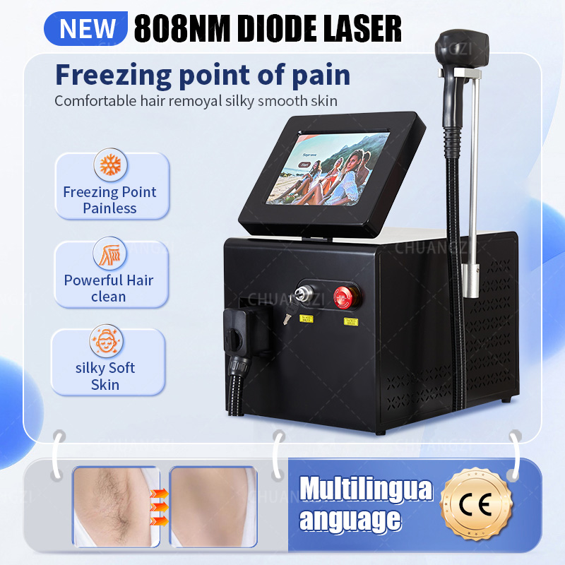 

CE Certified 2000W Power 3 Wavelength Ice Platinum Hair Removal 755 808 1064nm diode hair removal Machine