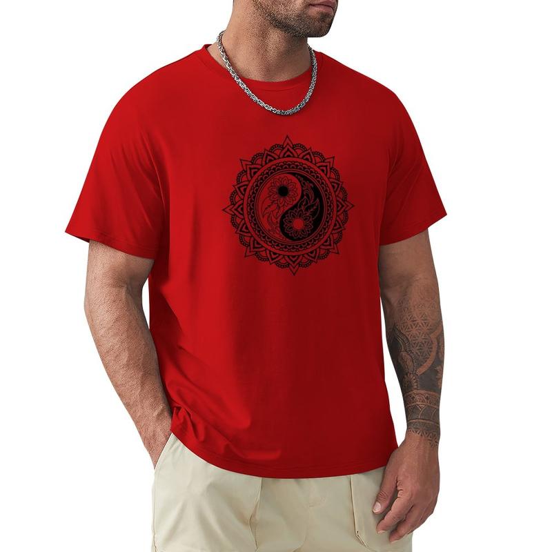 

Men's Polos Yin Yang Symbol in a Mandala T-shirt Cute Tops Sweat Shirt Anime Clothes Tees Big And Tall t Shirts for Men 2RXXU, Maroon