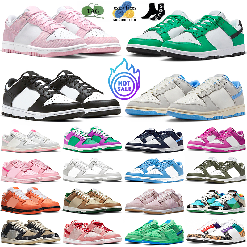 

Designer shoes for men women panda low sneakers Triple Pink Corduroy Midnight Navy Medium Olive Stadium Green Fuchsia Lobster UNC Grey Fog outdoor sports trainers, (35) 40-46