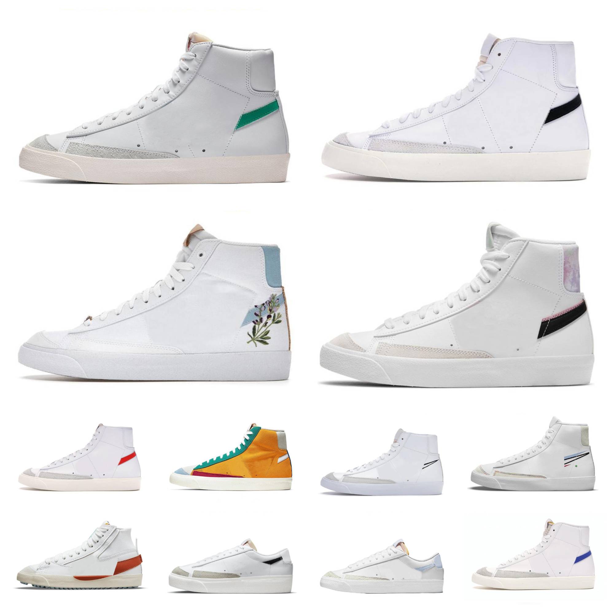 

Blazer Mid 77 High Casual Shoes Men Women Blazer Vintage Jumbo Low Pine Green Catechu Indigo Outdoor Black White Indigo Make It Count Trainers Runner Running Sneakers, Shoes lace