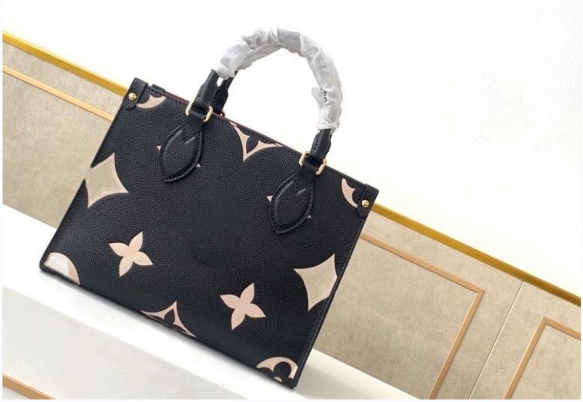 

Luxury totes designer bag womens handbags Onthego tote bag Crossbody flower ladies Casual PVC Genuine Leather purse shoulder bags female Large handbag, White
