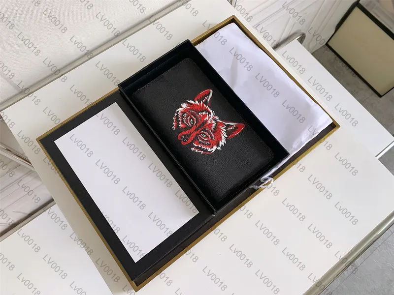 

luxurious Animal pattern wallet single zipper men women leather wallet lady ladies long purse with box card bags, Invoices (are not sold separately