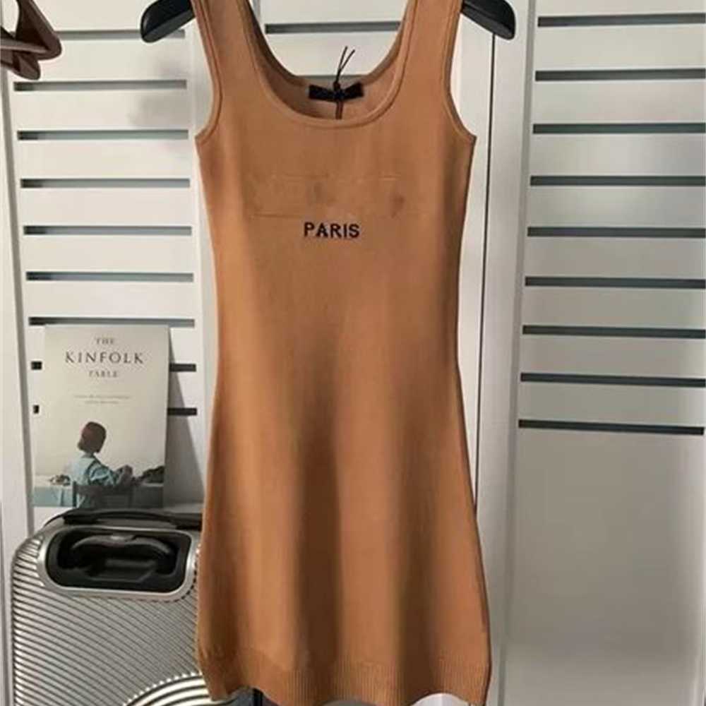 

Knit Dress for Woman Long T shirt Black Girl Womens Designer Clothing Summer Casual Lady Bodycon Sleeveless Cotton Knitwear Letter Slim Fit Sexy Fashion RZ9W, Red