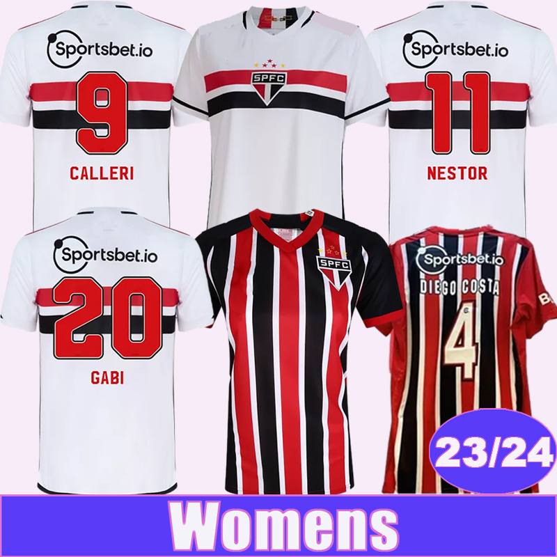

2023 24 Sao Paulo Womens Soccer Jerseys ARBOLEDA ALLERI GABRIEL NESTOR Home White Away Football Shirt Adult Short Sleeve Uniforms, Nv13137 23 24 home no patch