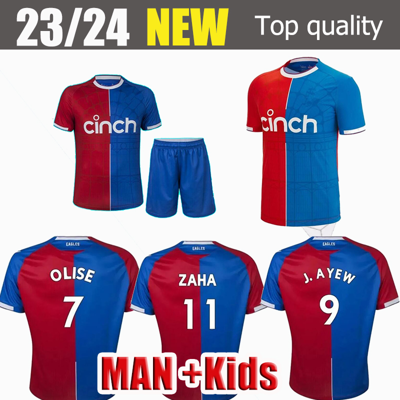 

2023 2024 OLISE Crystal Soccer Jerseys 23 24 ZAHA EZE J.AYEW Palace home Top Football shirt Kit BENTEKE SCHLUPP MATETA EDOUARD GALLAGHER jersey uniforms